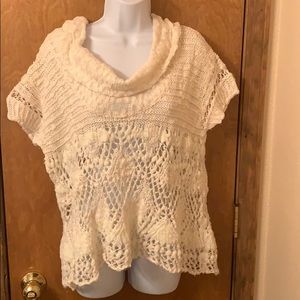 Free People Cream Cowl Neck Sweater